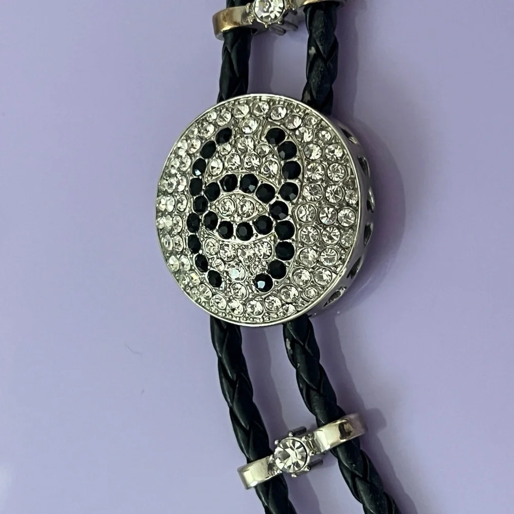 Black and Silver Braided Bracelet